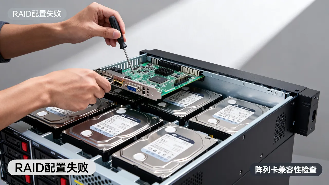 为什么服务器做不了RAID？阵列卡不支持怎么办