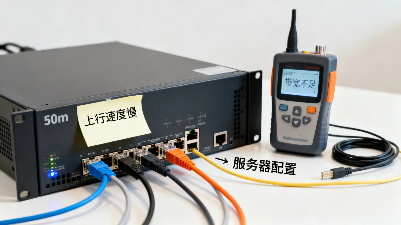 50m宽带服务器上行速度慢怎么办？，为什么上行慢