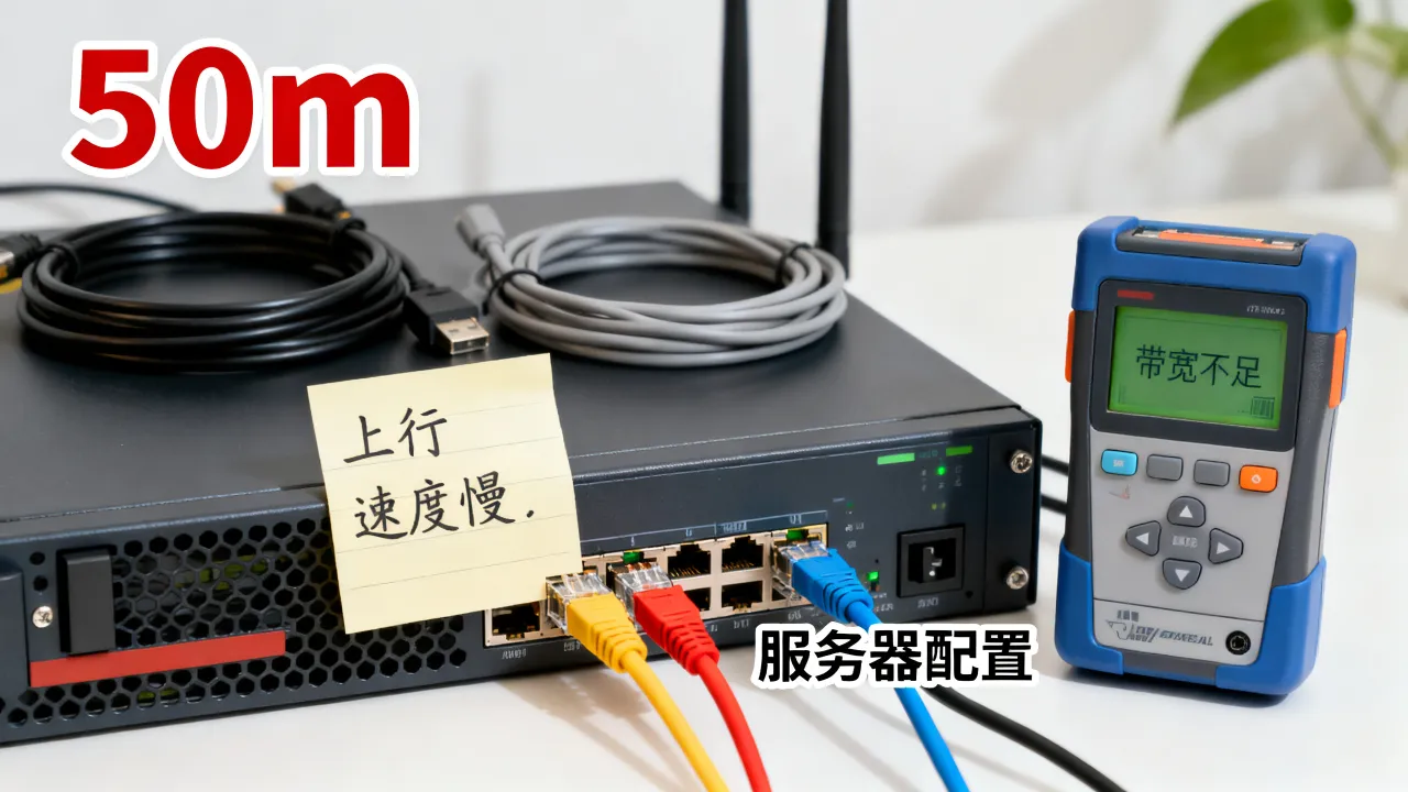 50m宽带服务器上行速度慢怎么办？，为什么上行慢