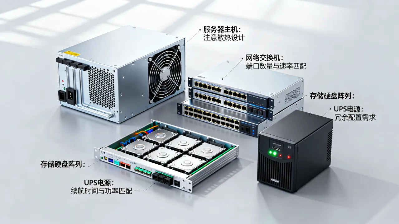 服务器运维硬件是哪些，主要包括哪些种类和选购注意事项
