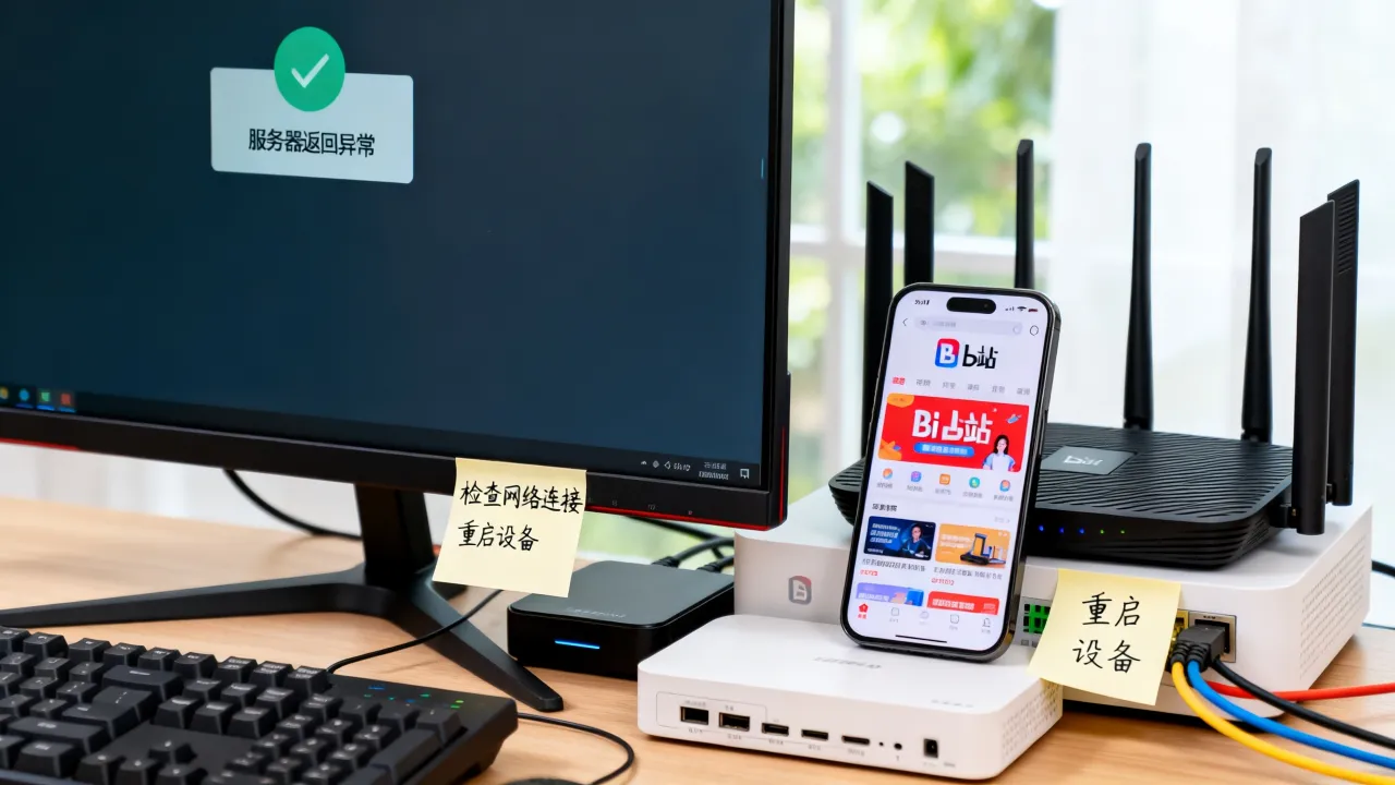 为什么B站总是服务器返回异常，B站服务器异常怎么解决？