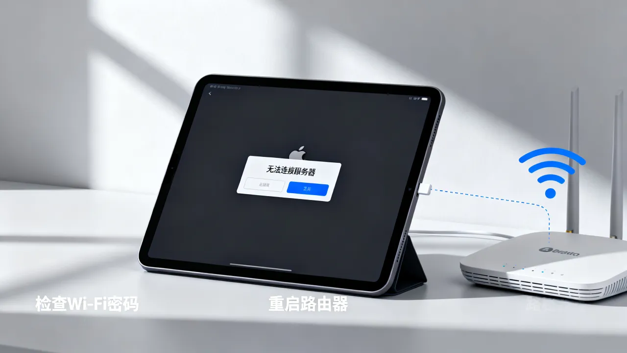 ipad为什么连不上服务器，苹果平板连不上无线网是什么原因？
