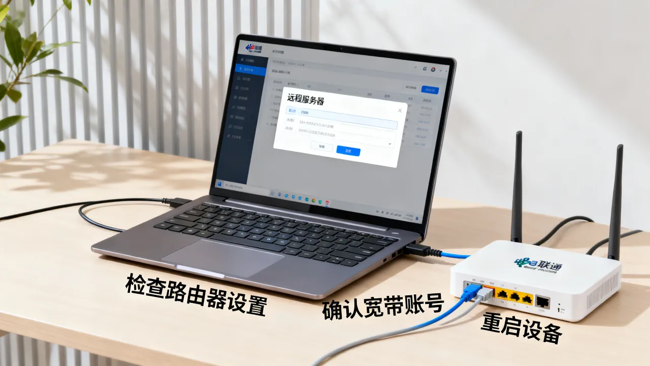 联通宽带远程服务器怎么连接,联通宽带连不上远程服务器怎么办 联通宽带远程服务器怎么连接,联通宽带连不上远程服务器怎么办