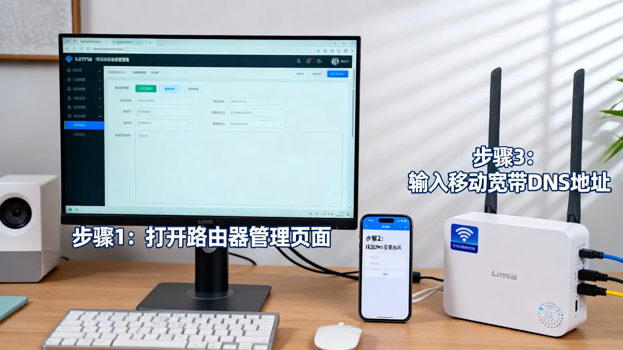 移动宽带的dns服务器如何设置？，移动宽带dns怎么设置