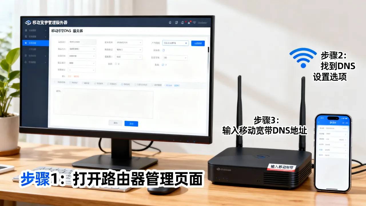 移动宽带的dns服务器如何设置？，移动宽带dns怎么设置