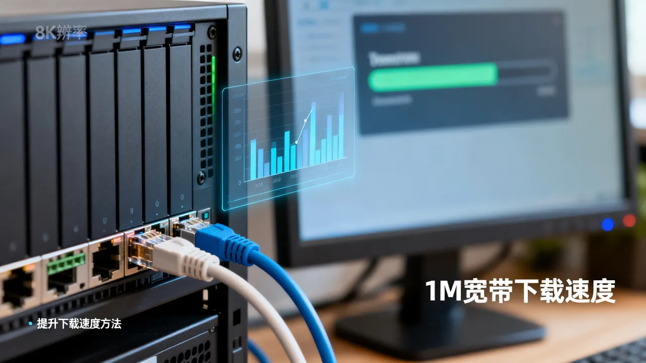 服务器1M宽带下载速度有多快，怎么提升实际下载速度
