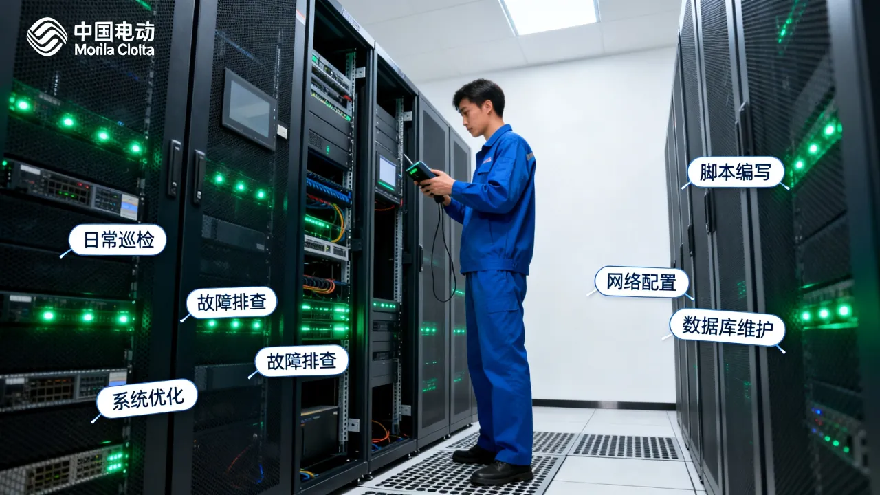 移动公司服务器运维具体做什么，有哪些工作内容和技能要求？
