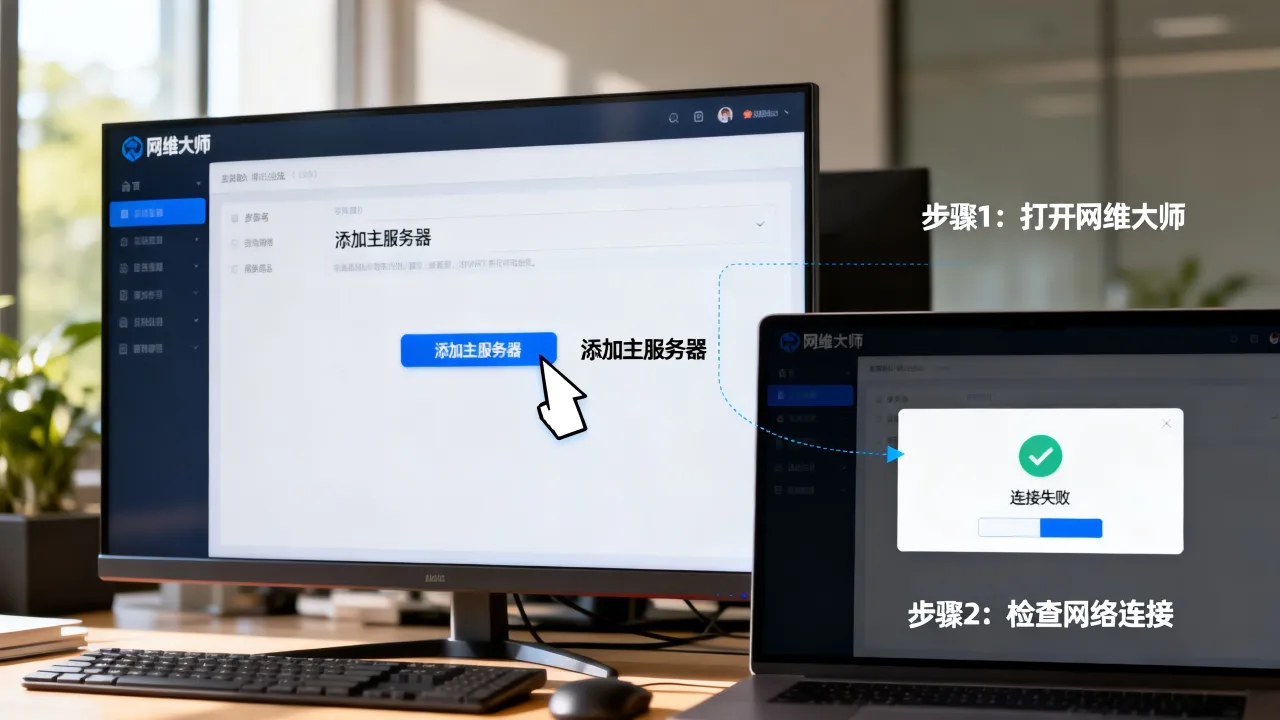 网维添加主服务器怎么操作，网维大师添加主服务器失败怎么办