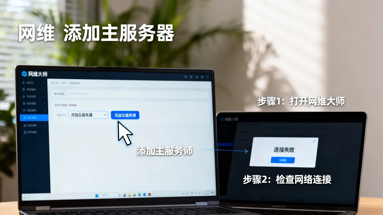 网维添加主服务器怎么操作，网维大师添加主服务器失败怎么办