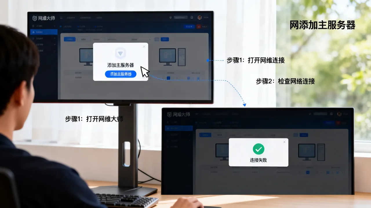 网维添加主服务器怎么操作，网维大师添加主服务器失败怎么办