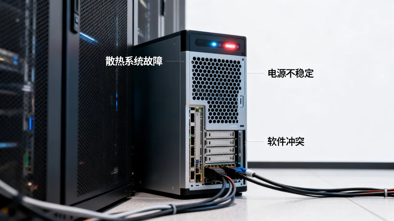 服务器为什么老是关机，服务器频繁自动关机是什么原因