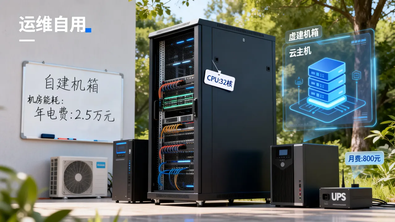运维自用服务器多少钱？自建机房和云主机哪个更省钱？