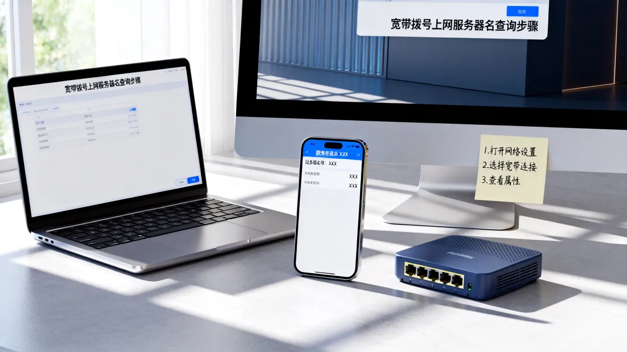 宽带拨号上网服务器名是什么，如何查询服务器名称？