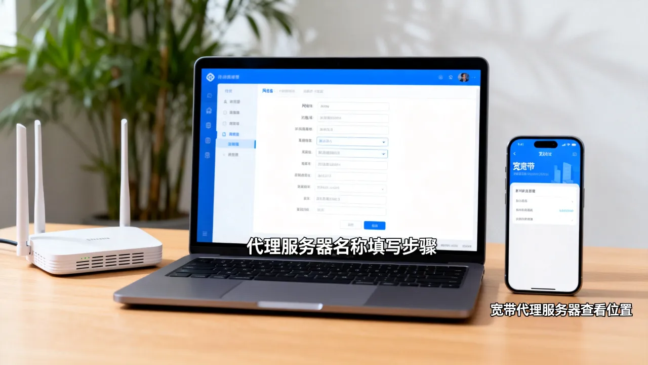代理服务器名称怎么填，宽带代理服务器名称在哪里看？