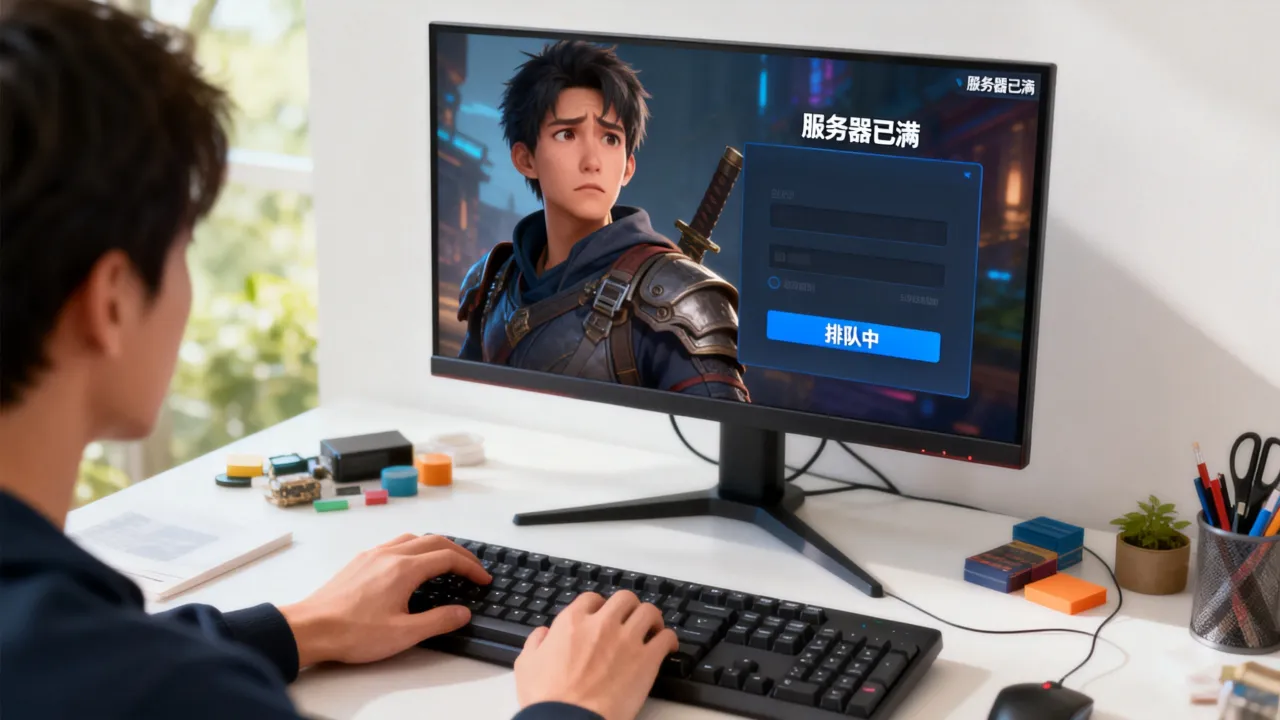 游戏为什么服务器满，游戏服务器爆满进不去怎么办