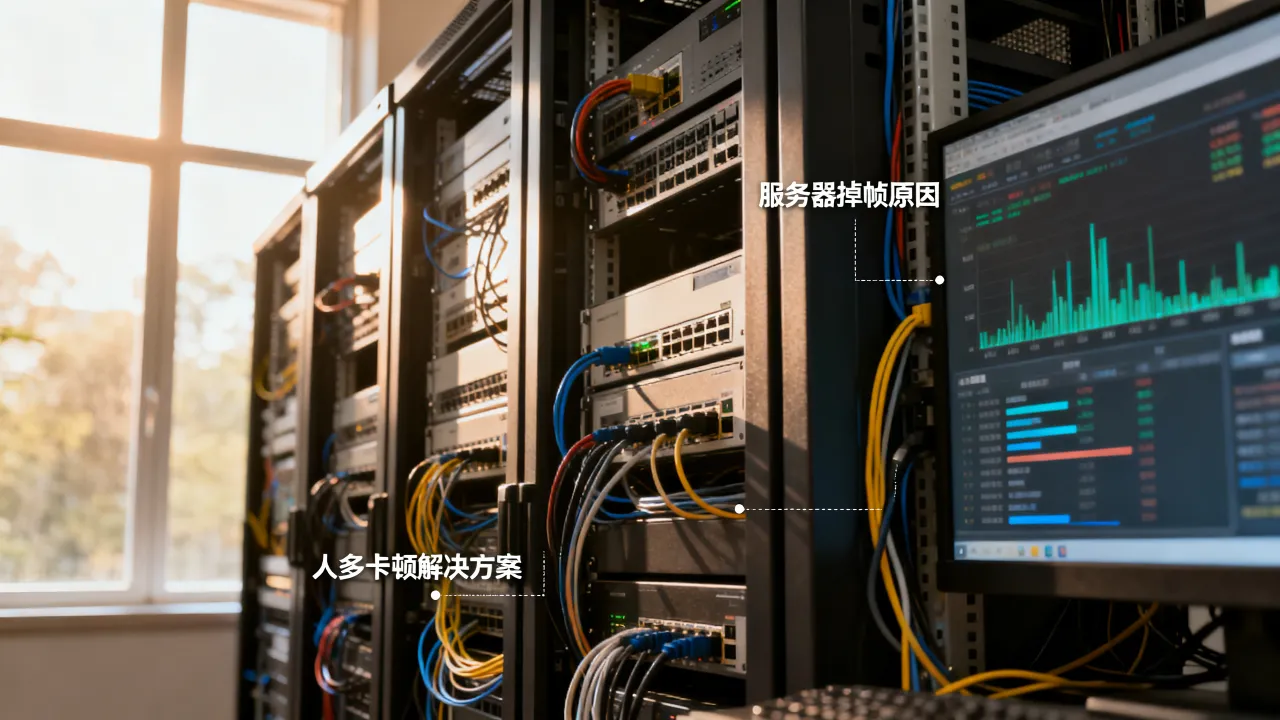 社区服务器为什么掉帧，人多时卡顿怎么办