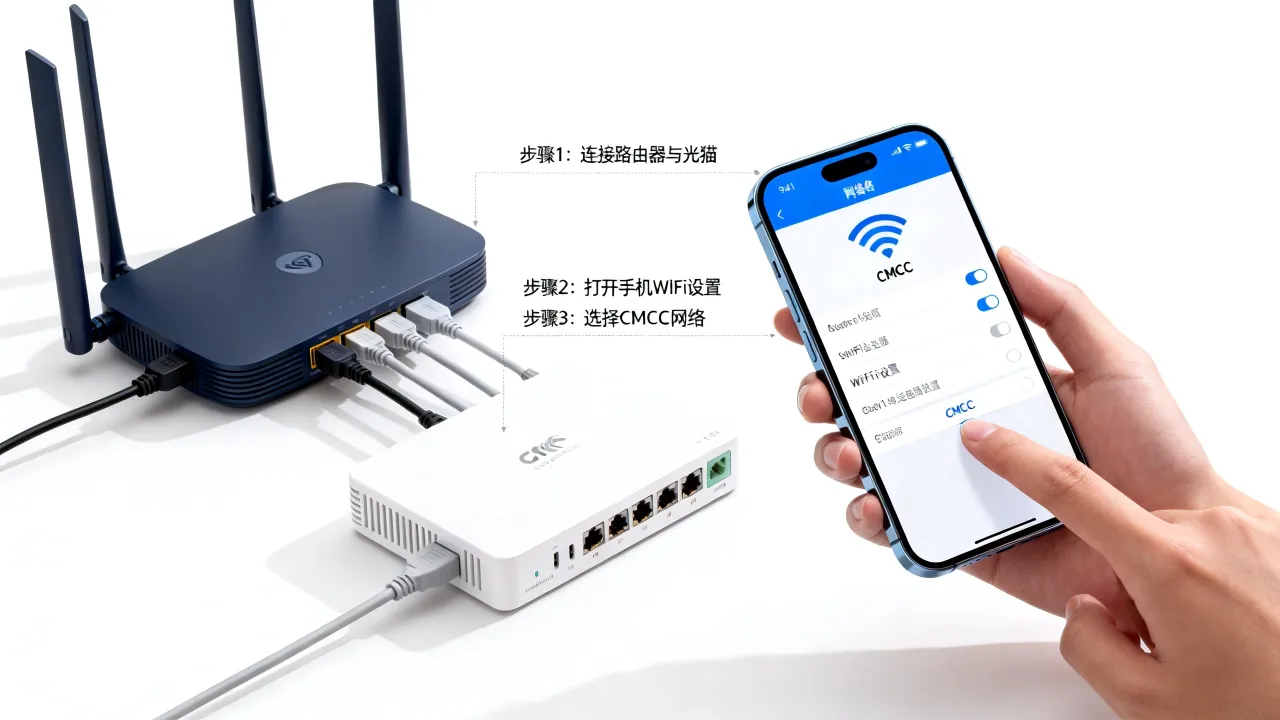 路由器宽带怎么设置CMCC服务器？详细步骤教程