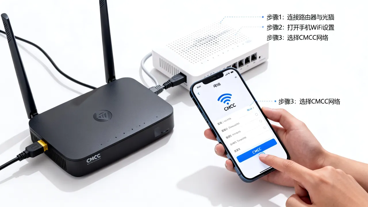 路由器宽带怎么设置CMCC服务器？详细步骤教程
