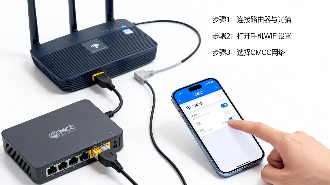 路由器宽带怎么设置CMCC服务器？详细步骤教程