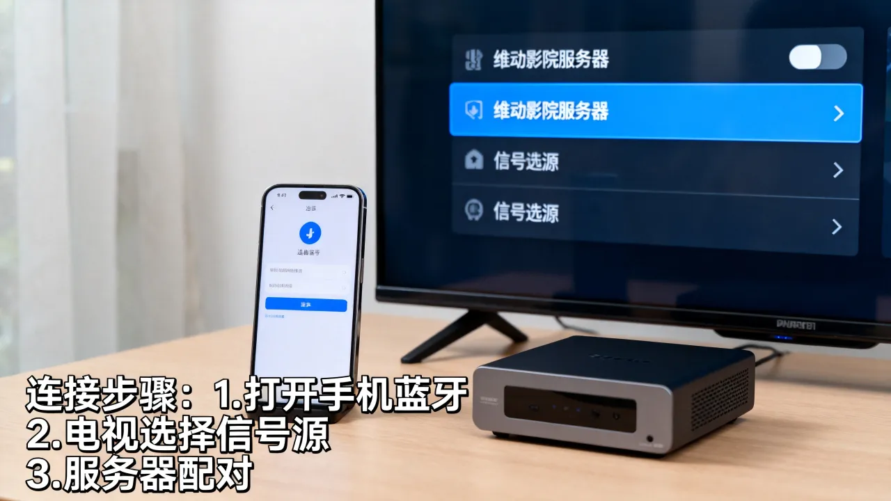 维动影院服务器怎么连接？手机电视看片方法