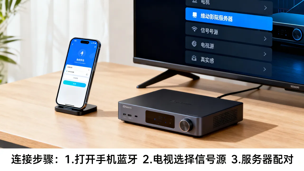 维动影院服务器怎么连接？手机电视看片方法