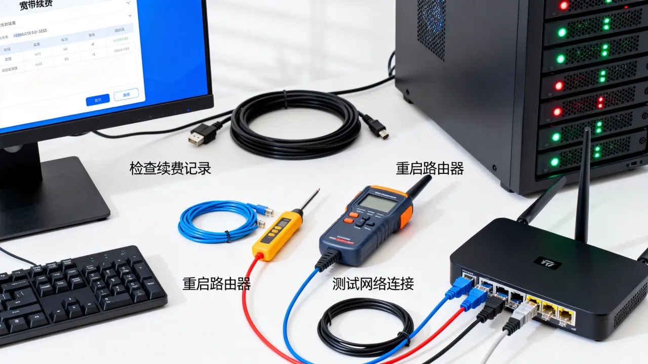 宽带续费后服务器没反应怎么解决，续费未生效服务器无响应如何排查