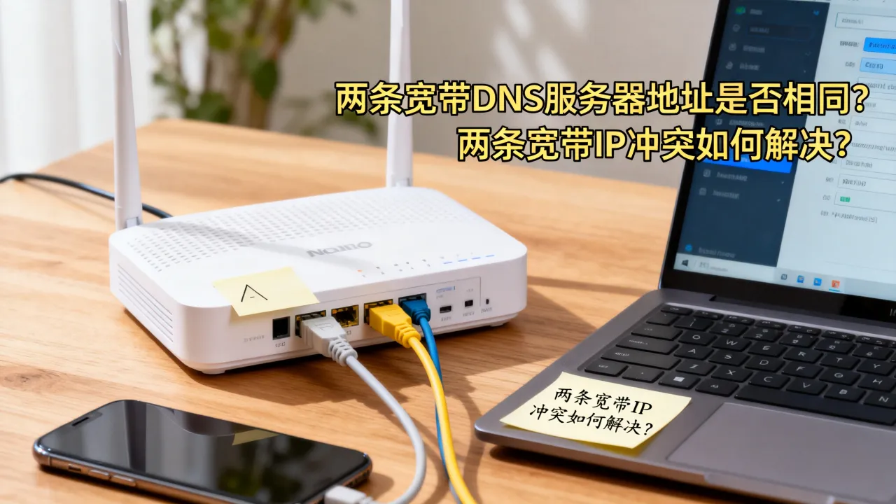 两条宽带DNS服务器地址一样吗，两条宽带ip冲突怎么办