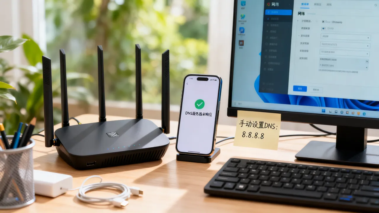 为什么WIFIDNS服务器未响应，怎么解决？