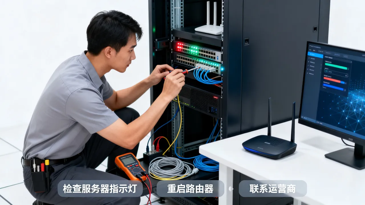 宽带服务器坏了怎么办，宽带服务器故障怎么恢复网络