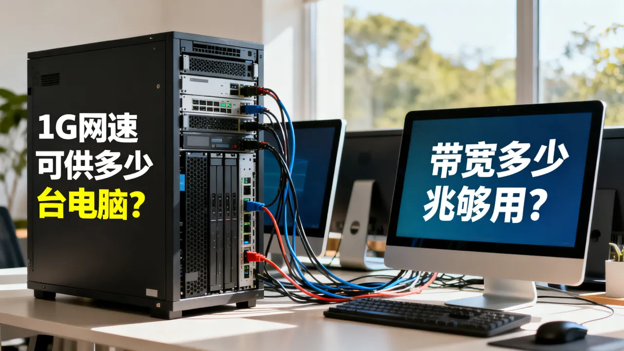 服务器1G网速可供多少台电脑?,服务器带宽多少兆够用?