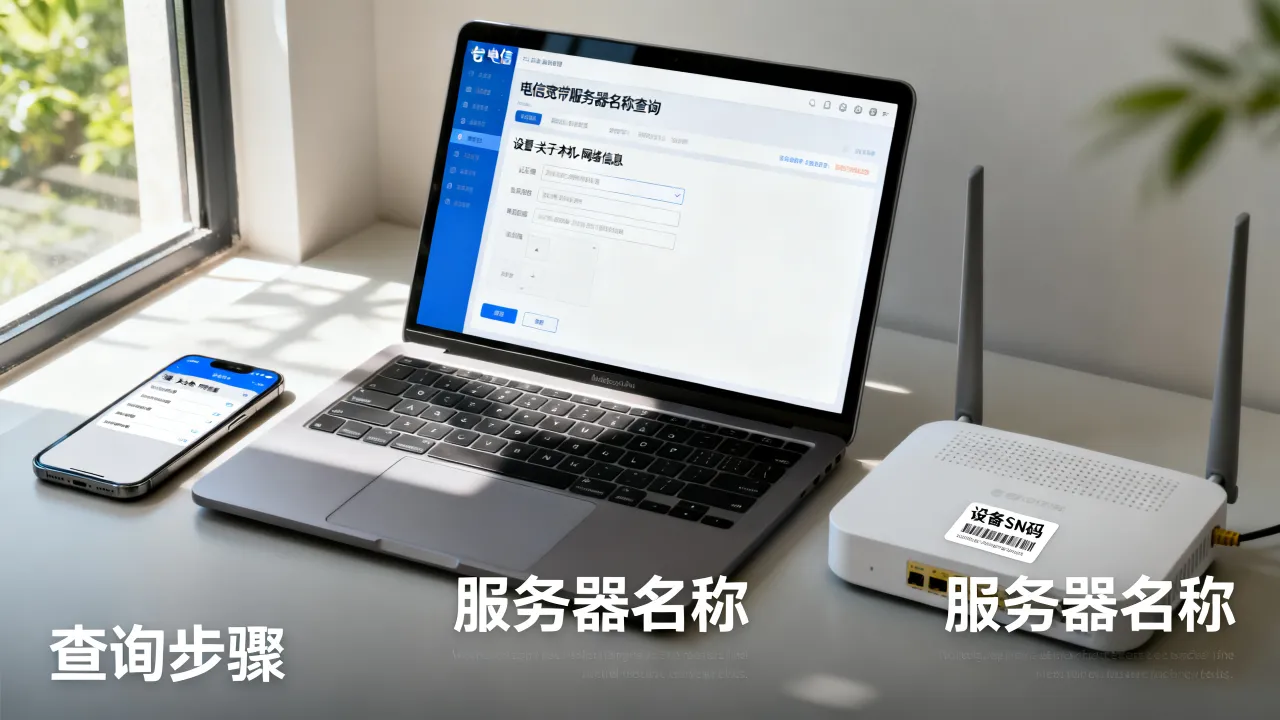 电信宽带的服务器名称是什么，怎么查询最快？