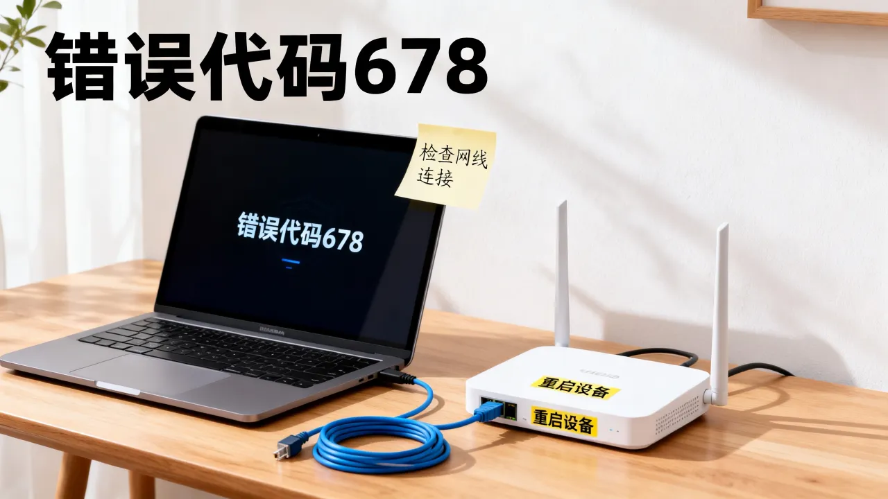 学院网宽带连接服务器错误代码678怎么解决，宽带连接失败原因