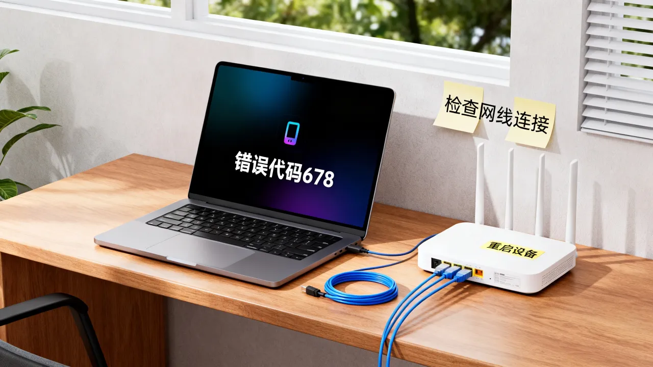 学院网宽带连接服务器错误代码678怎么解决，宽带连接失败原因