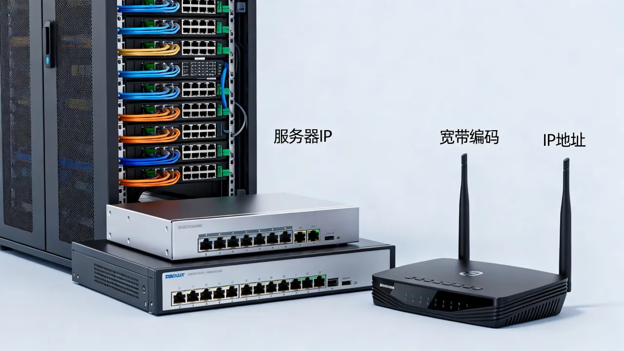 服务器IP是宽带编码么，宽带编码和IP地址的区别是什么