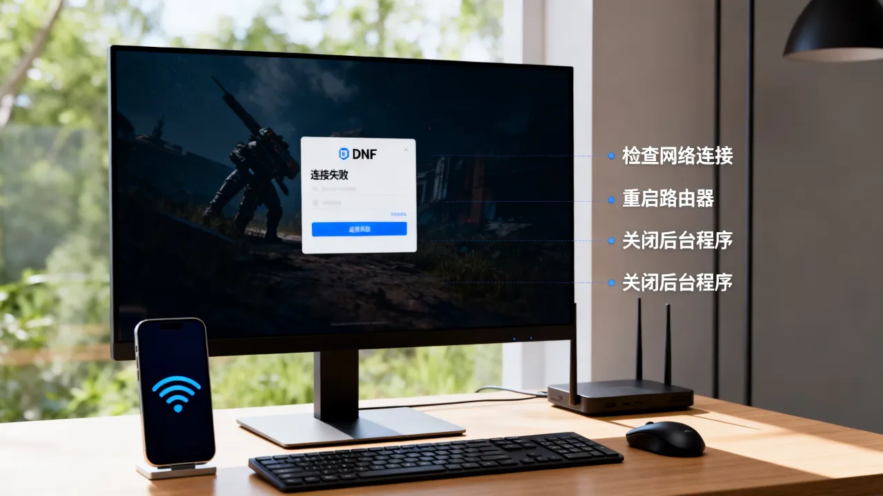 dnf为什么不显示服务器未响应，登录游戏一直连接失败怎么解决