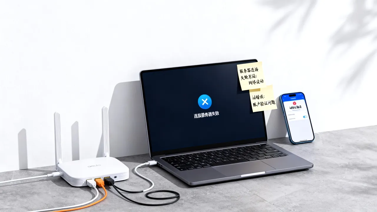 id为什么连接到服务器时出错,服务器连接失败是什么原因