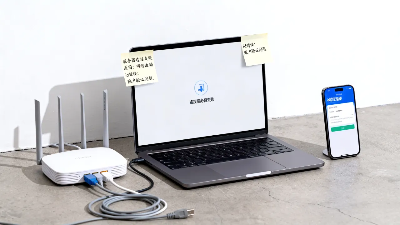 id为什么连接到服务器时出错，服务器连接失败是什么原因