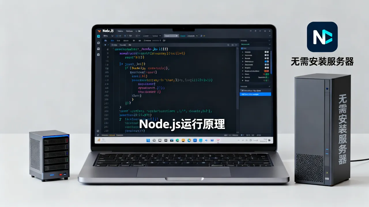 Node.js为何无需安装服务器，运行原理详解