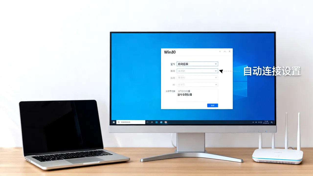 Win10宽带连接如何自动连接服务器，自动拨号怎么设置？