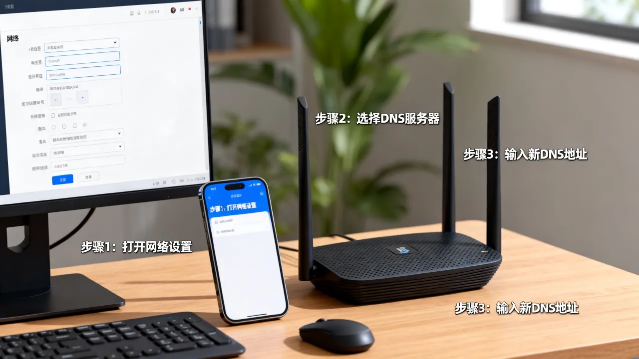 中国电信宽带服务器连接不上怎么办，如何修改DNS设置？