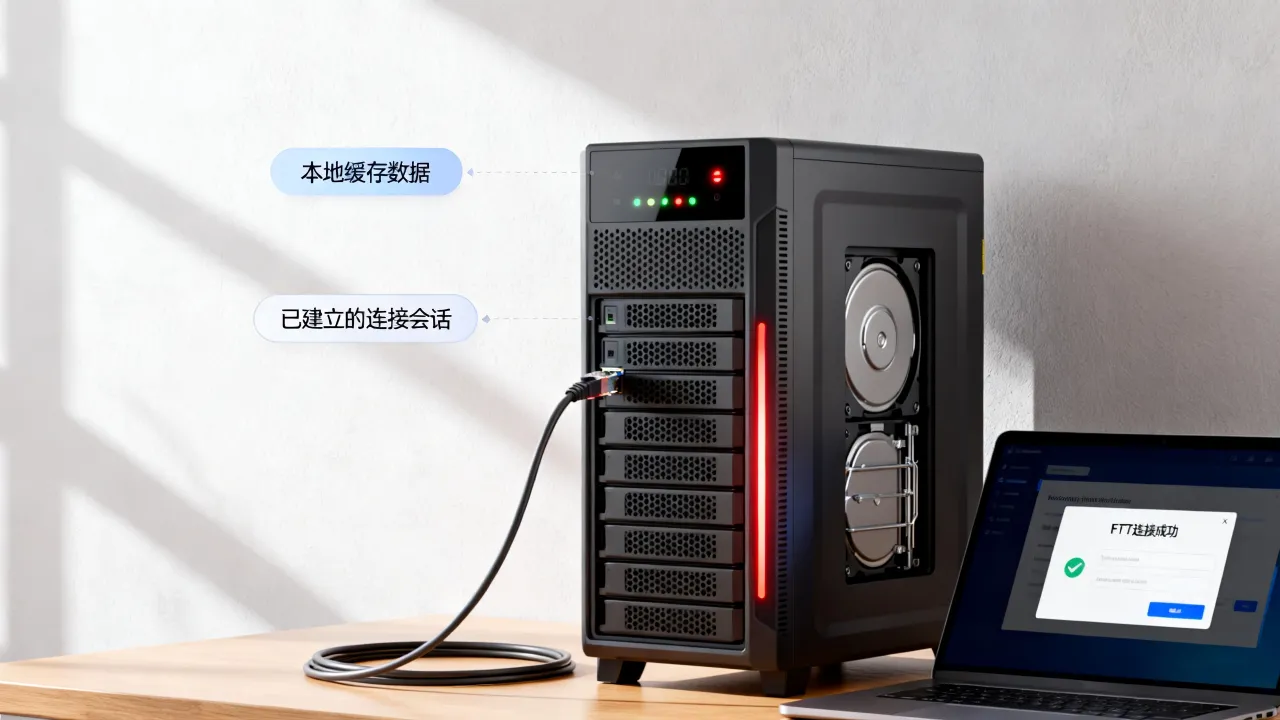 FTP服务器断网为什么还能连接，ftp断网后为何仍能连接