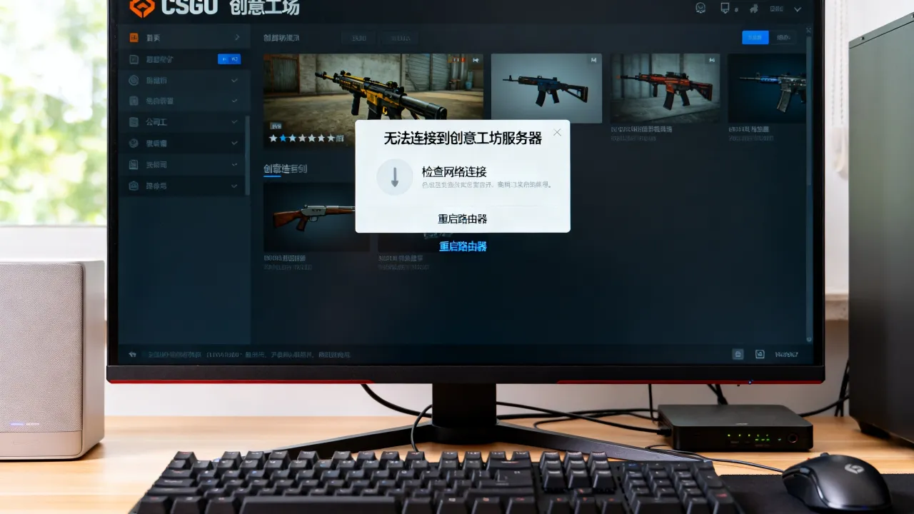 为什么csgo创意工坊会寻找服务器失败，怎么解决？
