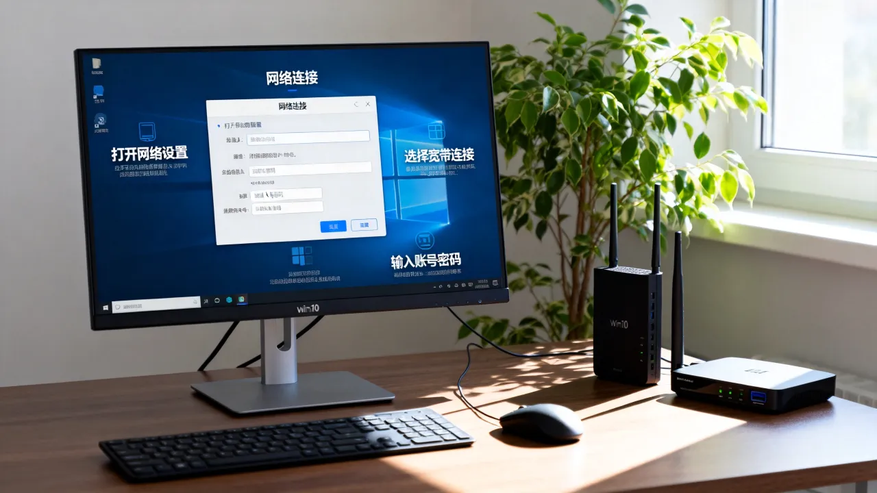 win10系统如何连接宽带连接服务器？连接不上怎么解决？