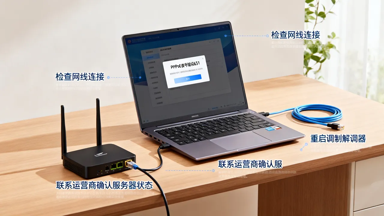 宽带连接PPPoE服务器失败原因？PPPoE拨号错误651解决方法