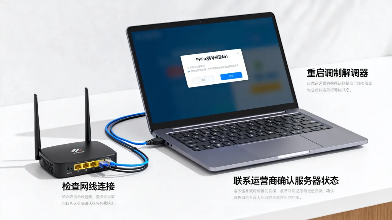 宽带连接PPPoE服务器失败原因？PPPoE拨号错误651解决方法