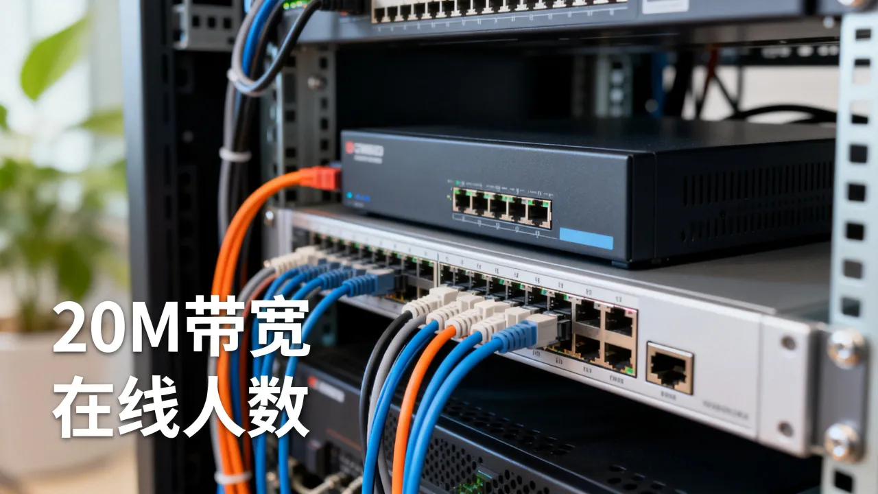 服务器加20宽带够用吗，服务器带宽20M能带多少人在线？