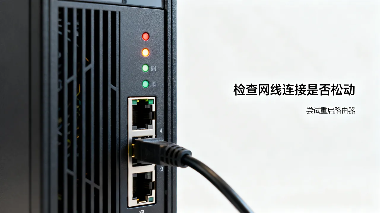 服务器宽带灯亮但无法上网？宽带灯常亮故障解决方法