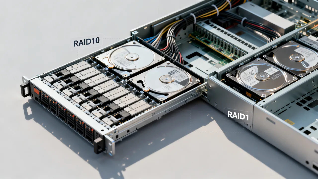 服务器RAID101选型怎么做？raid10和raid1哪个好