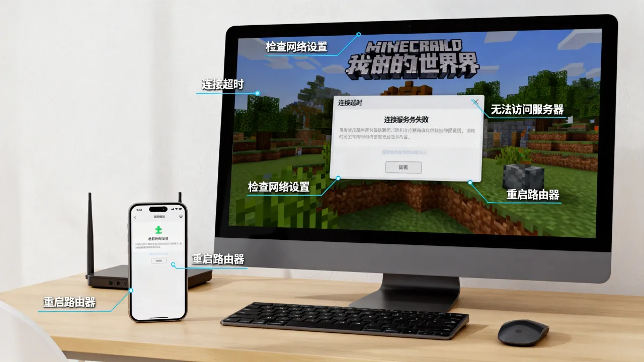 mc为什么连接服务器失败，我的世界连不上服务器怎么办？