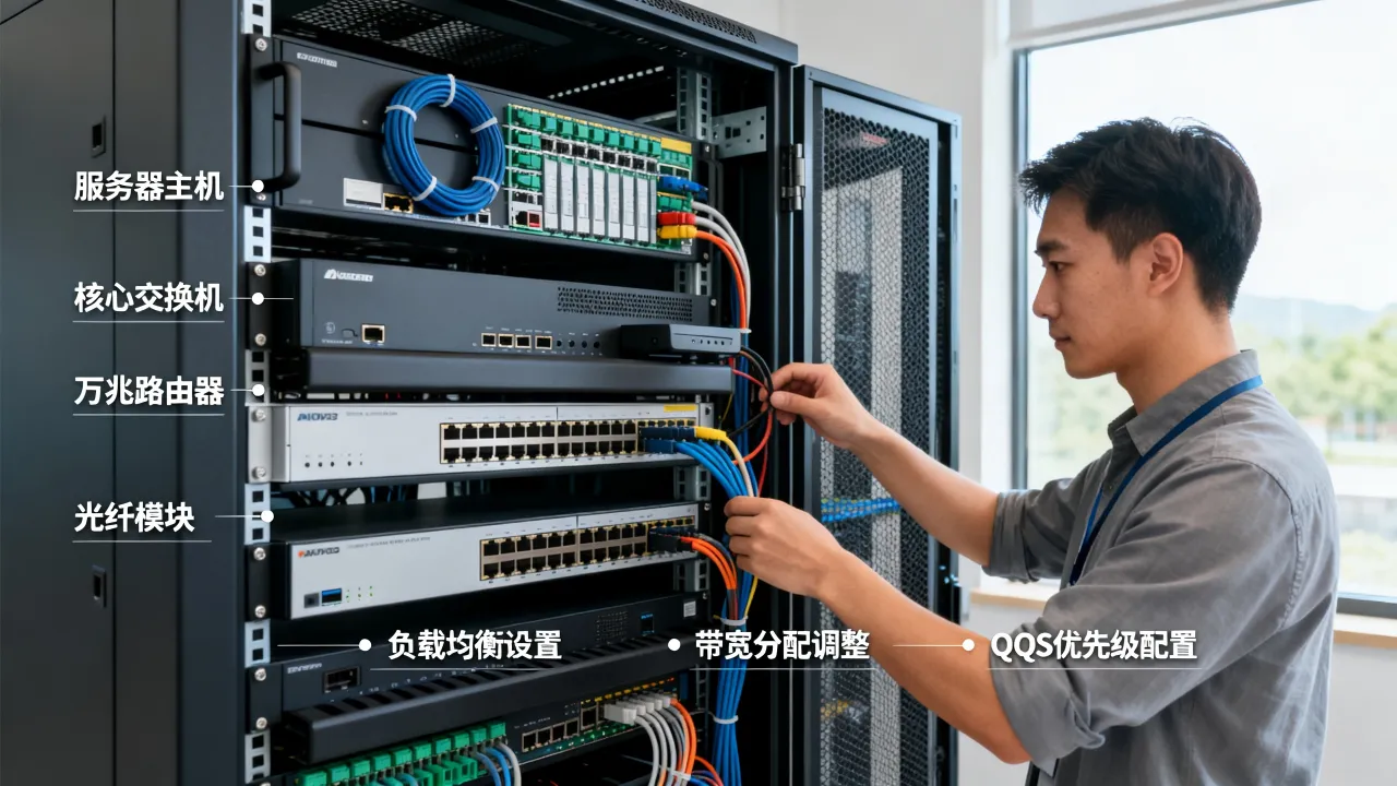 大型宽带服务器配置需要什么硬件，如何优化网络带宽？
